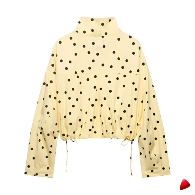 Veste Pois Travesti Col Haut Ruban Loose Polka — galerie