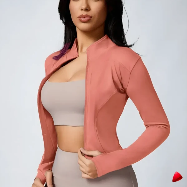 Veste Workout Travesti Slim Zip Quick-Dry 12 Coloris — galerie