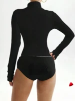 Veste Yoga Travesti Stand Collar Quick-Dry Zip - galerie