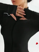 Veste Yoga Travesti Stand Collar Quick-Dry Zip - galerie
