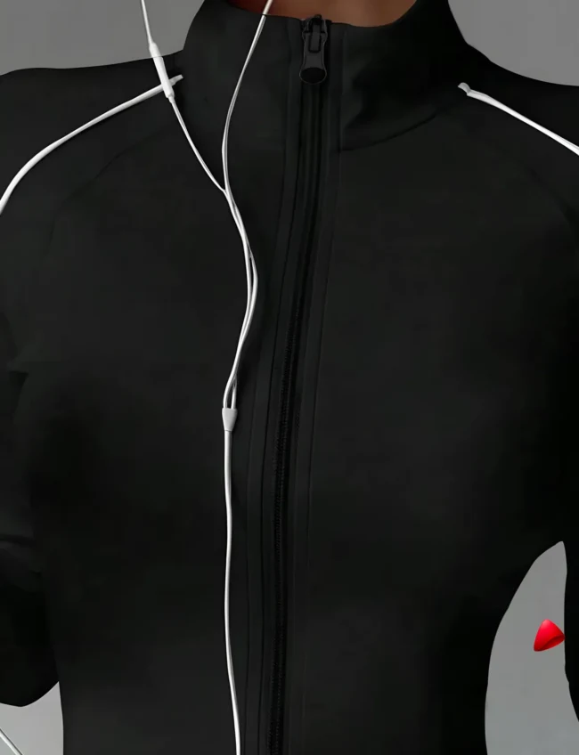 Veste Yoga Travesti Stand Collar Quick-Dry Zip - galerie