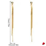 Boucles d'Oreilles Travesti Longues Chaine Pompon Or — galerie