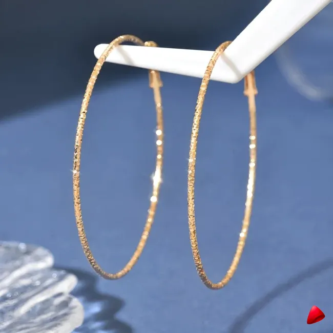 Boucles d'Oreilles Travesti Creoles Fines XL Argent — galerie