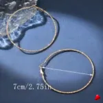 Boucles d'Oreilles Travesti Creoles Fines XL Argent — galerie