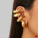 Ensemble Boucles Oreilles Travesti Manchettes 4pcs Or Gouttes — image principale