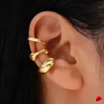 Ensemble Boucles Oreilles Travesti 3pcs Or Torsades — galerie