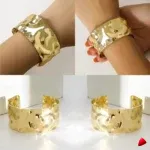 Bracelet Bras Travesti Manchettes 3 Pieces Or Irregulier — galerie
