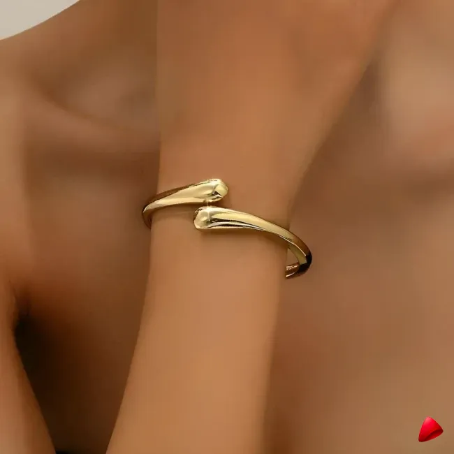 Bracelet Travesti Anneau Large Metal Torsade Irregulier — galerie