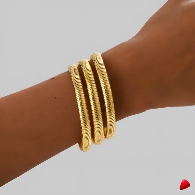bracelet-travesti-bangle-set-or-main Bracelet Travesti Ensemble Bangle Acier Or 18k Set — image principale