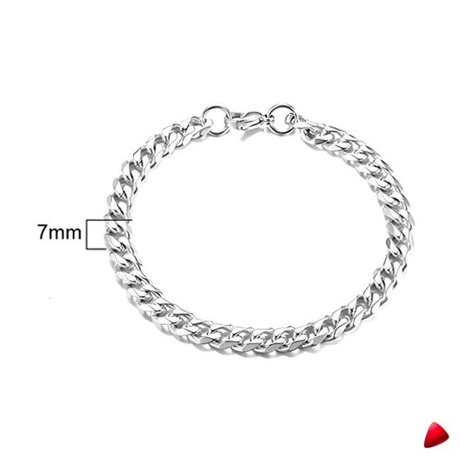 Bracelet Travesti Chaine Cubaine Acier Empilable Or — galerie