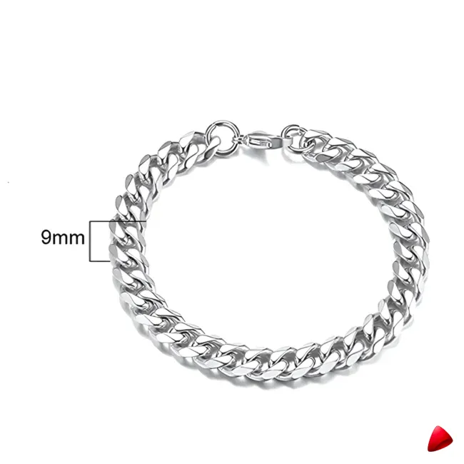 Bracelet Travesti Chaine Cubaine Acier Empilable Or — galerie