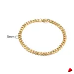Bracelet Travesti Chaine Cubaine Acier Empilable Or — galerie