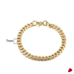 Bracelet Travesti Chaine Cubaine Acier Empilable Or — galerie