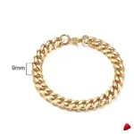 Bracelet Travesti Chaine Cubaine Acier Empilable Or — galerie