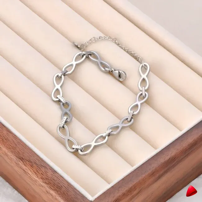 Bracelet Travesti Chaine Eternite Infinie Or 18k Etanche — galerie