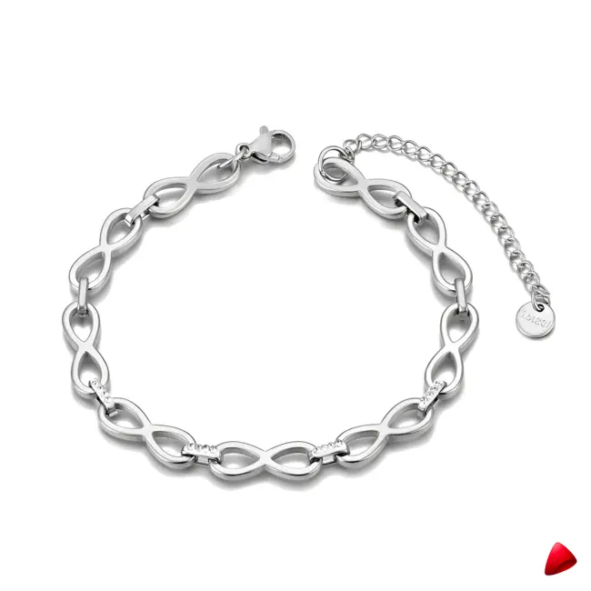 Bracelet Travesti Chaine Eternite Infinie Or 18k Etanche — galerie