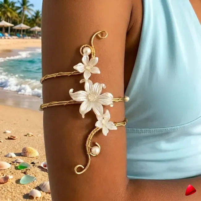 Bracelet Travesti Cuff Clou Strass Acier Hexagonal Or — galerie