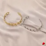 Bracelet Travesti Cuff Coeur Amour Ajustable Steel — galerie