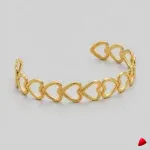 Bracelet Travesti Cuff Coeur Amour Ajustable Steel — image principale