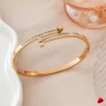Bracelet Travesti Cuff Tete Ongle Strass Hexagonal — galerie