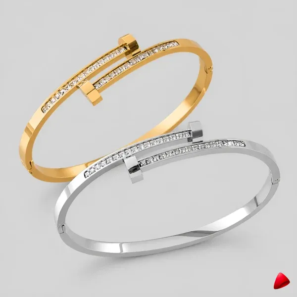 Bracelet Travesti Cuff Tete Ongle Strass Hexagonal — image principale