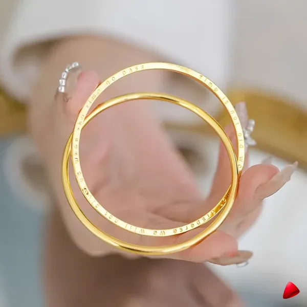 Bracelet Travesti Lettre Chaine Or 18k AU750 Luxe — galerie