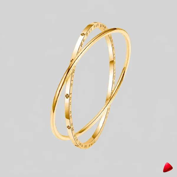 Bracelet Travesti Lettre Chaine Or 18k AU750 Luxe — image principale