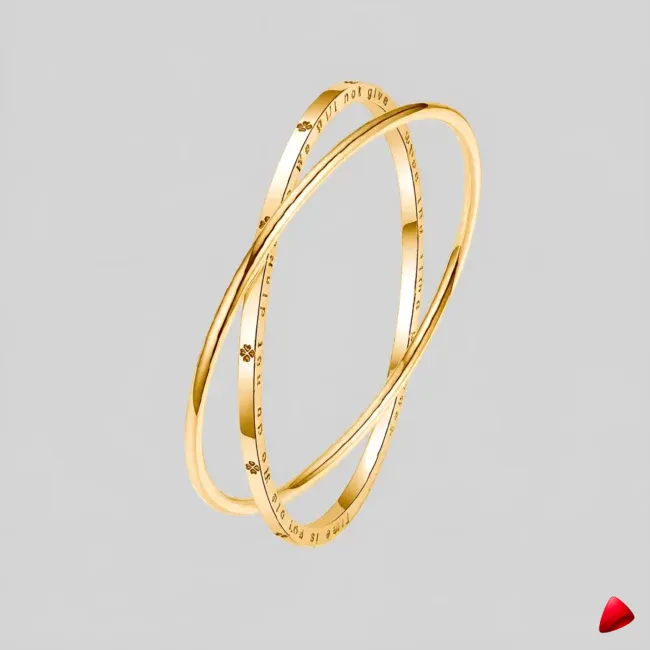 Bracelet Travesti Lettre Chaine Or 18k AU750 Luxe — image principale