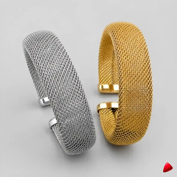 Bracelet Travesti Large Maille Creuse Chic Vintage — image principale