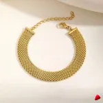 Bracelet Travesti Maillons Epais Or Impermeable Acier — galerie