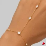 Bracelet Travesti Main Doigt Chaine Argent 925 Zircon — image principale