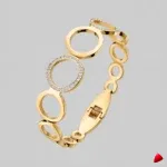 Bracelet Travesti Rond Acier Zircon Cercle Creux Chic — image principale