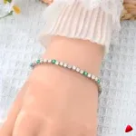 Bracelet Travesti Tennis Zircon Argent Sterling Chic — galerie