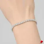 Bracelet Travesti Tennis Zircon Argent Sterling Chic — image principale