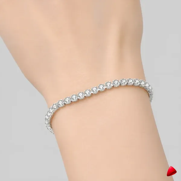 Bracelet Travesti Tennis Zircon Argent Sterling Chic — image principale
