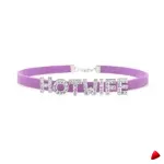 Collier Travesti Chocker Lettres Strass Hotwife Personnalise — galerie