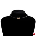 Collier Travesti Corde Noir Perles Dorees Chocker Kpop — galerie