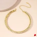 Collier Travesti Cristal Choker Court Grande Pierre Mariage — galerie