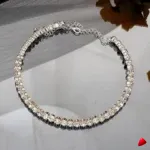 Collier Travesti Cristal Choker Court Grande Pierre Mariage — image principale