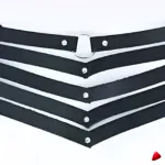 Collier Travesti Cuir Bondage Choker Harajuku Rivets — galerie