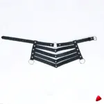 Collier Travesti Cuir Bondage Choker Harajuku Rivets — galerie