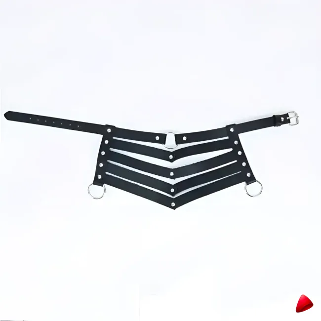 Collier Travesti Cuir Bondage Choker Harajuku Rivets — galerie