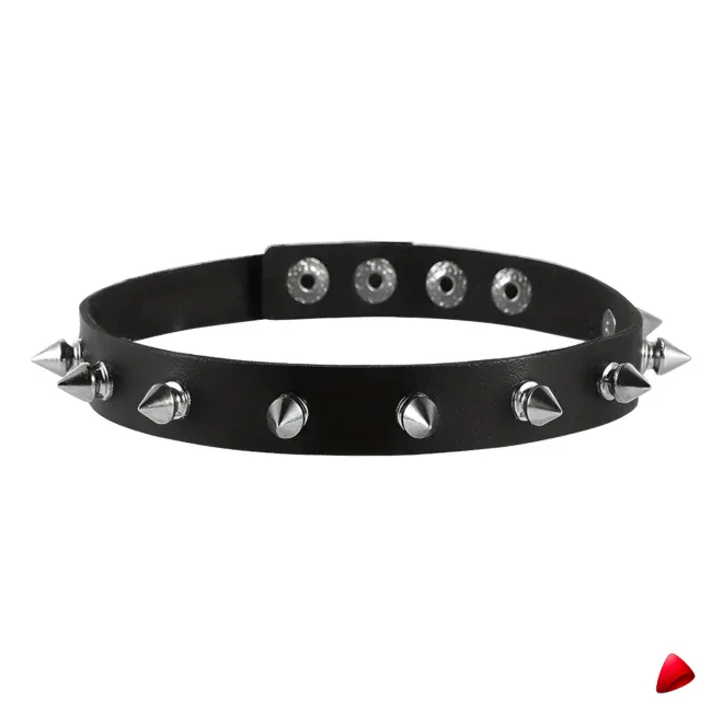 Collier Travesti Punk Cloute Faux Cuir Choker Halloween — galerie