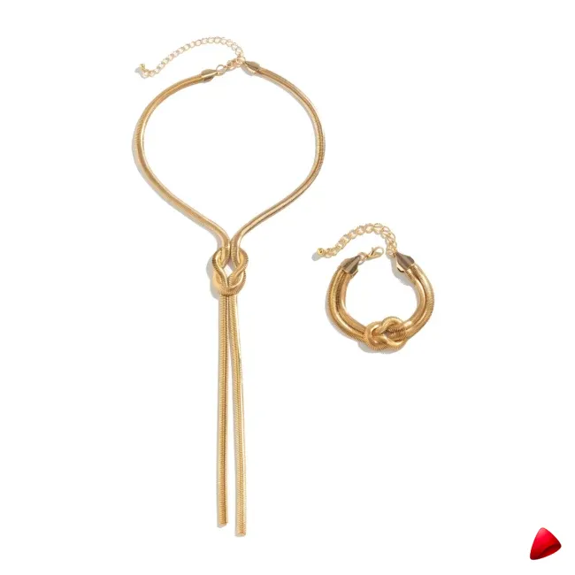 Collier Travesti Long Serpent Chaine Plat Or Gothique — galerie
