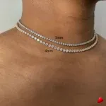 Collier Travesti Chaine Tennis Glace Zircon Cristal — galerie