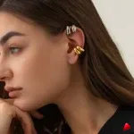 Manchette Oreille Travesti Vintage C Punk Argent — galerie