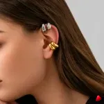 Manchette Oreille Travesti Vintage C Punk Argent — image principale