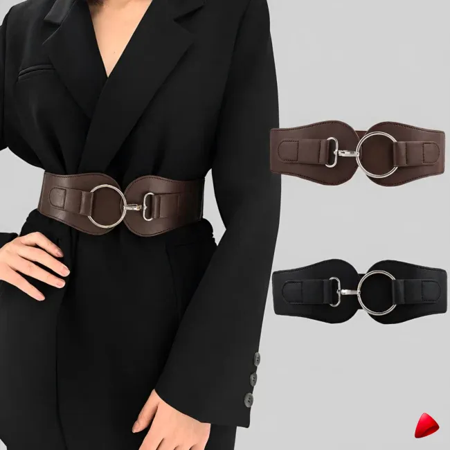 Ceinture Travesti Corset Rétro Boucle Ronde, image principale