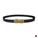 Ceinture Travesti Rétro Cuir Boucle Métal, vue galerie
