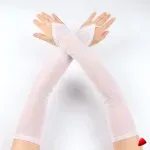Gants Travesti Manchettes Voile Sans Doigts, vue galerie